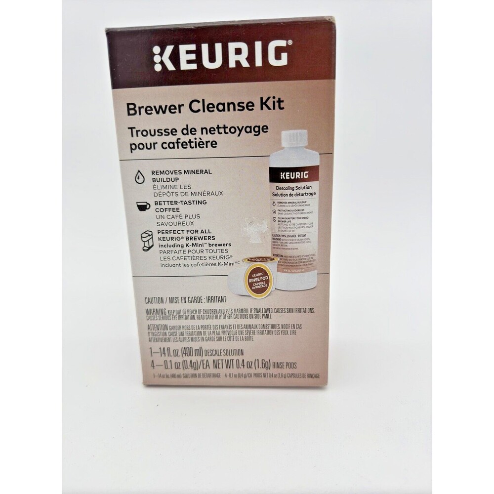 Keurig Brewer Cleanse Kit For Maintenance Includes Descaling Solution & Rinse